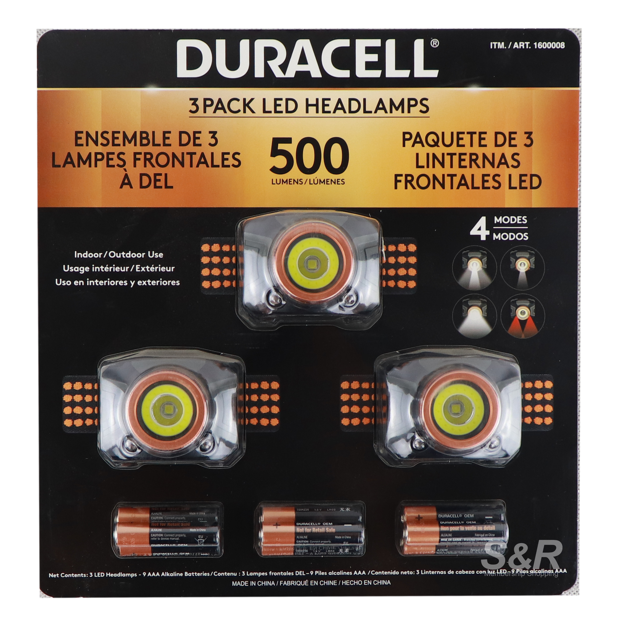 Duracell LED Headlamps 3pcs Duracell LED Headlamps 3pcs